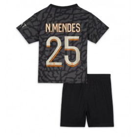 Paris Saint-Germain Nuno Mendes #25 3rd Trikot 2023-24 Kurzarm (+ kurze hosen)